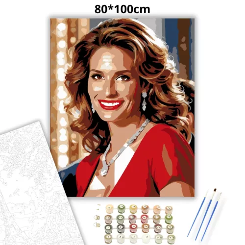 Vivian – Micsoda nő - számfestő készlet - Számfestő.hu - 80×100cm - Keretre feszítve