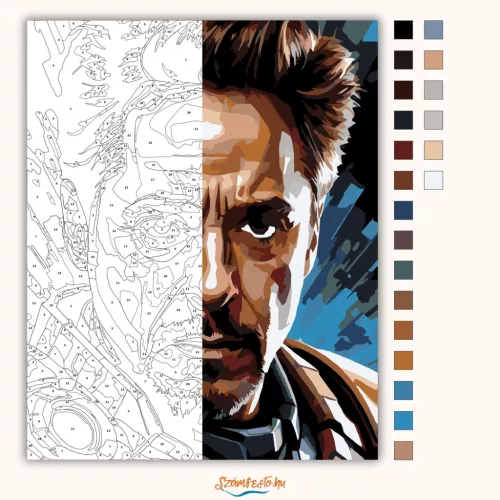 Vasember - Végső áldozat - számfestő készlet - Számfestő.hu - 80×100cm - Keret nélkül