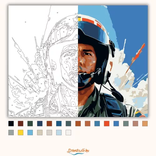 Az ég ura - számfestő készlet - Számfestő.hu - 40×50cm - Keret nélkül