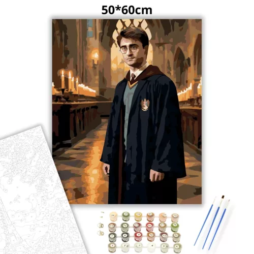 A varázsló útja - számfestő készlet - Számfestő.hu - 50×60cm - Keretre feszítve
