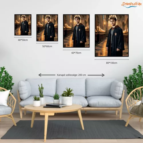 A varázsló útja - számfestő készlet - Számfestő.hu - 50×60cm - Keret nélkül