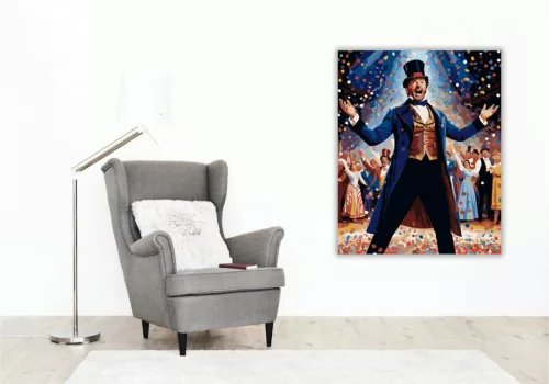 A legnagyobb showman - számfestő készlet - Számfestő.hu - 60×70cm - Keret nélkül