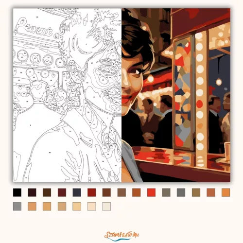 Párizsi pillanat - számfestő készlet - Számfestő.hu - 50×60cm - Keret nélkül