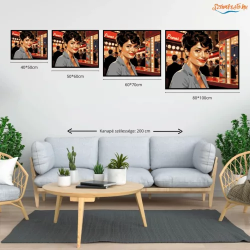 Párizsi pillanat - számfestő készlet - Számfestő.hu - 80×100cm - Keret nélkül