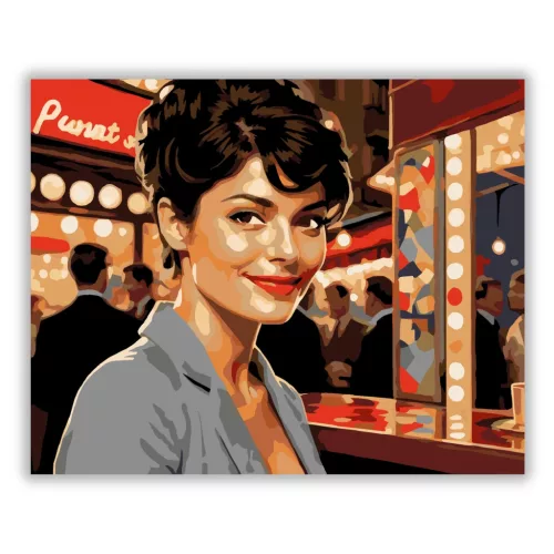 Párizsi pillanat - számfestő készlet - Számfestő.hu - 40×50cm - Keretre feszítve