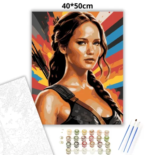 Az éhezők viadala - számfestő készlet - Számfestő.hu - 40×50cm - Keret nélkül