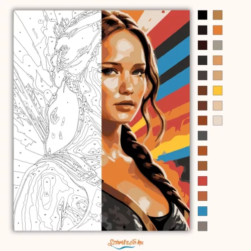 Az éhezők viadala - számfestő készlet - Számfestő.hu - 40×50cm - Keret nélkül