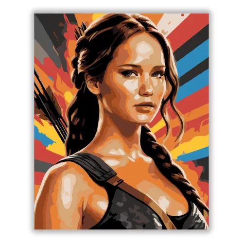 Az éhezők viadala - számfestő készlet - Számfestő.hu - 40×50cm - Keretre feszítve