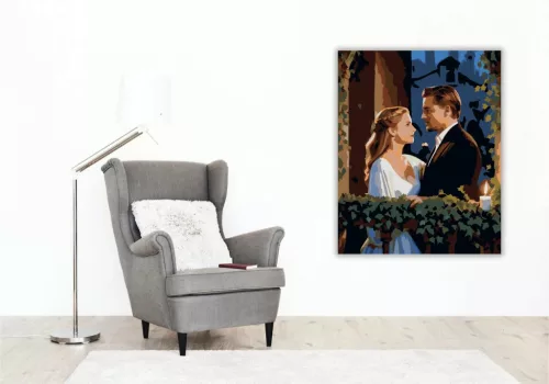 Rómeó és Júlia - számfestő készlet - Számfestő.hu - 60×70cm - Keretre feszítve