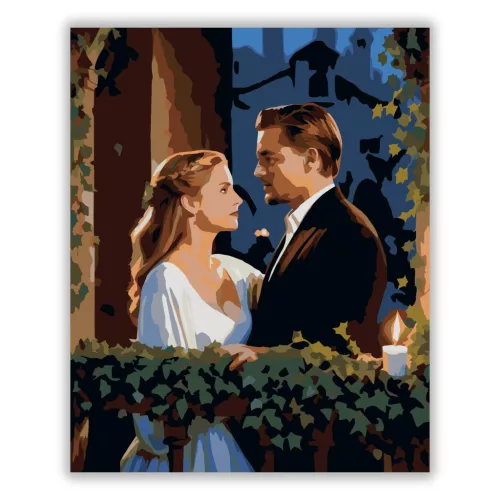 Rómeó és Júlia - számfestő készlet - Számfestő.hu - 40×50cm - Keretre feszítve