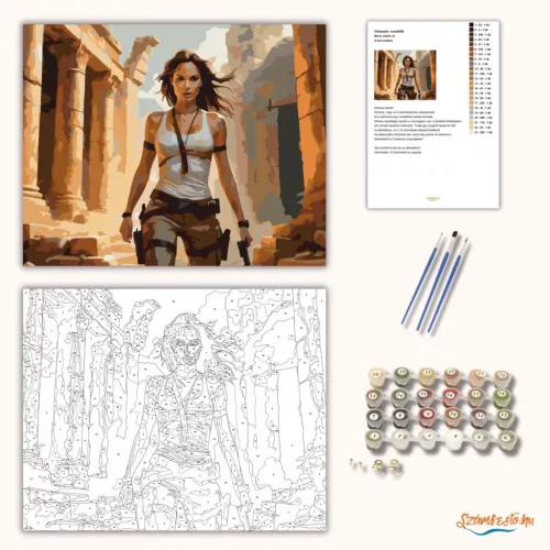 A kincsvadász - számfestő készlet - Számfestő.hu - 60×70cm - Keret nélkül