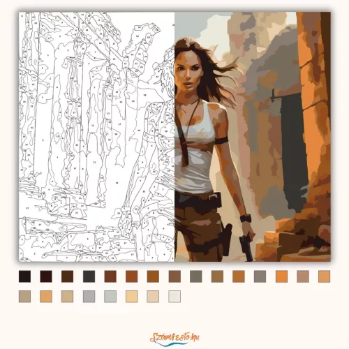 A kincsvadász - számfestő készlet - Számfestő.hu - 60×70cm - Keret nélkül