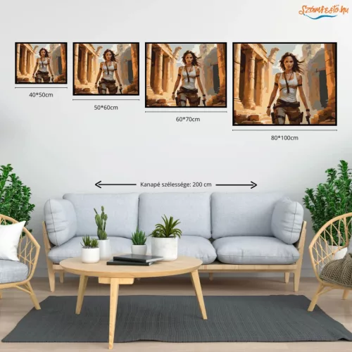 A kincsvadász - számfestő készlet - Számfestő.hu - 80×100cm - Keretre feszítve
