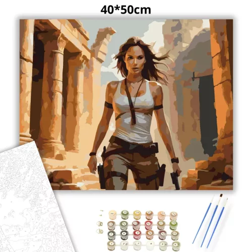 A kincsvadász - számfestő készlet - Számfestő.hu - 40×50cm - Keret nélkül