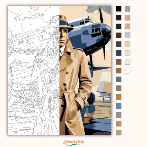 Casablanca - számfestő készlet - Számfestő.hu - 40×50cm - Keretre feszítve