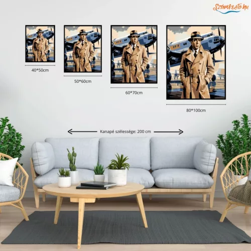 Casablanca - számfestő készlet - Számfestő.hu - 40×50cm - Keretre feszítve