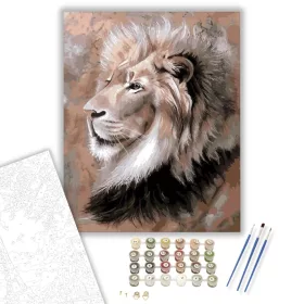 Állatok királya - számfestő készlet - Számfestő.hu - 40×50cm - keret nélkül