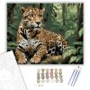 Jaguar a Dzsungel Mélyén - számfestő készlet - Számfestő.hu - 60×70cm - keret nélkül