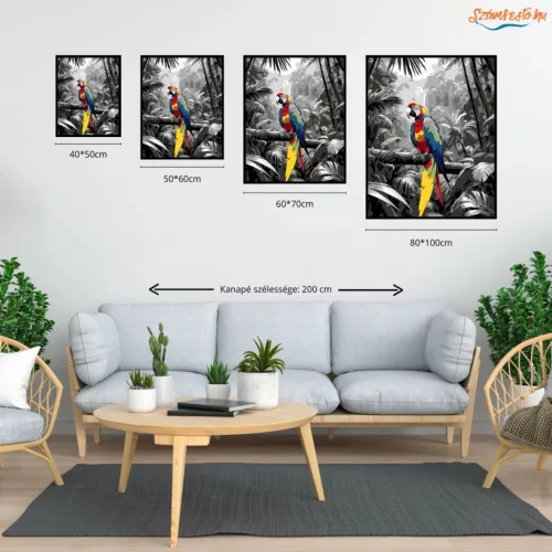 Barnamedve az Erdő Mélyén - számfestő készlet - Számfestő.hu - 40×50cm - Keret nélkül