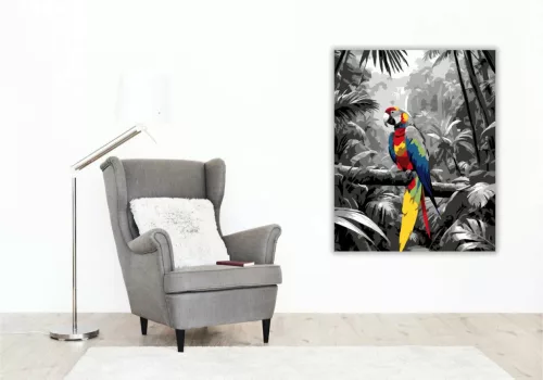 Barnamedve az Erdő Mélyén - számfestő készlet - Számfestő.hu - 40×50cm - Keret nélkül