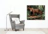 Jaguarundi az Erdő Mélyén - számfestő készlet - Számfestő.hu - 50×60cm - keretre feszítve