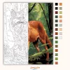 Dhole az Erdő Mélyén - számfestő készlet - Számfestő.hu - 40×50cm - Keret nélkül