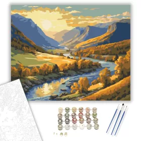 Aranyló Völgy Nyugalma - számfestő készlet - Számfestő.hu - 40×50cm - keret nélkül