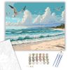 Türkiz Óceán és Fehér Homokos Part - számfestő készlet - Számfestő.hu - 40×50cm - keret nélkül