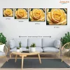 Aranyló Sárga Rózsa - számfestő készlet - Számfestő.hu - 60×70cm - Keret nélkül
