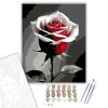 Vörös és Fehér Rózsa - számfestő készlet - Számfestő.hu - 80×100cm - keretre feszítve