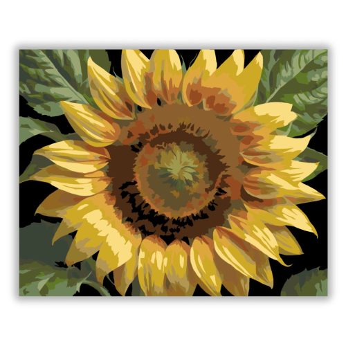 Napraforgó Részlet - számfestő készlet - Számfestő.hu - 60×70cm - keret nélkül