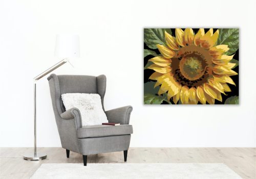 Napraforgó Részlet - számfestő készlet - Számfestő.hu - 80×100cm - keret nélkül