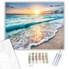 Hullámok a naplementében - számfestő készlet - Számfestő.hu - 40×50cm - keretre feszítve