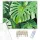 Monstera és Banánlevelek - számfestő készlet - Számfestő.hu - 50×60cm - keretre feszítve