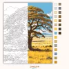 Acacia Fa a Szavannán - számfestő készlet - Számfestő.hu - 40×50cm - Keret nélkül