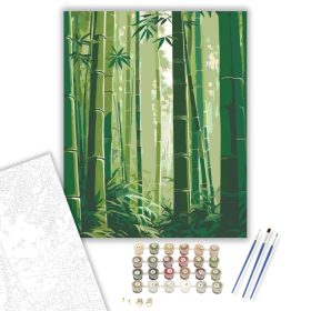 Bambuszerdő Nyugalma - számfestő készlet - Számfestő.hu - 40×50cm - keret nélkül
