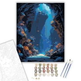 Világító Korallok Mélye - számfestő készlet - Számfestő.hu - 40×50cm - keret nélkül