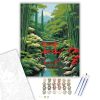 Japánkert Torii Kapuval és Koi Tóval - számfestő készlet - Számfestő.hu - 40×50cm - keret nélkül