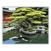Bonsai Fa Koi Tóval a Japánkertben - számfestő készlet - Számfestő.hu - 40×50cm - Keret nélkül