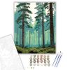 Misztikus Ködös Fenyőerdő - számfestő készlet - Számfestő.hu - 60×70cm - keret nélkül