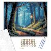 Varázslatos Erdő Tündéres Fényekkel - számfestő készlet - Számfestő.hu - 60×70cm - keretre feszítve