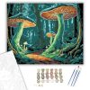 Misztikus Világító Gombák Erdője - számfestő készlet - Számfestő.hu - 80×100cm - keretre feszítve