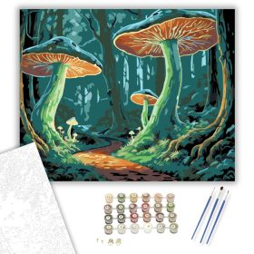 Misztikus Világító Gombák Erdője - számfestő készlet - Számfestő.hu - 40×50cm - keret nélkül