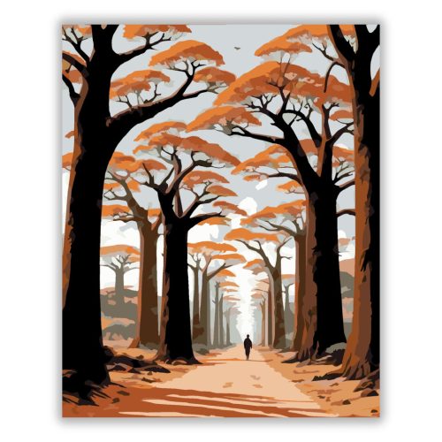 Baobab Fasor Madagaszkárban - Számfestő.hu