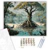 Ködös Mangrove Erdő - számfestő készlet - Számfestő.hu - 40×50cm - keret nélkül