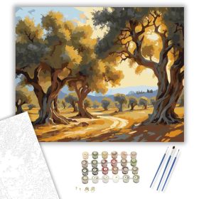 Őszi Olajfa Liget - számfestő készlet - Számfestő.hu - 40×50cm - keret nélkül