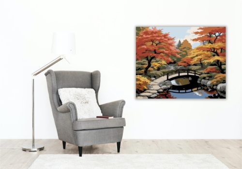 Japán Juhar Kert Őszi Színekben - számfestő készlet - Számfestő.hu - 40×50cm - keret nélkül