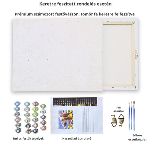 Mesebeli Patak Gombákkal - számfestő készlet - Számfestő.hu - 60×70cm - keret nélkül