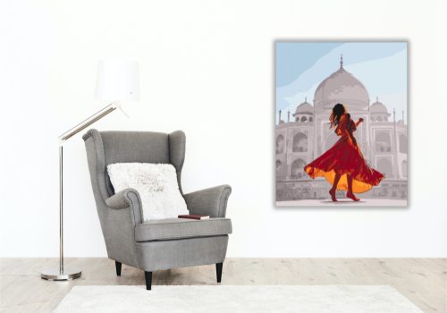 Mezítláb - számfestő készlet - Számfestő.hu - 40×50cm - keret nélkül