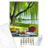 Romantikus Piknik a Fűzfa Árnyékában - számfestő készlet - Számfestő.hu - 40×50cm - keretre feszítve